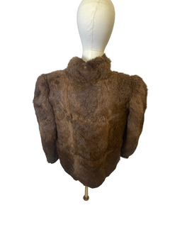 Vintage Brown Rabbit Fur Coat