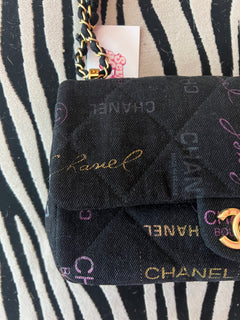 Chanel Black Denim Flap Bag