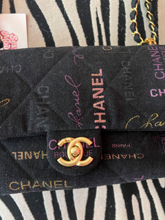 Chanel Black Denim Flap Bag