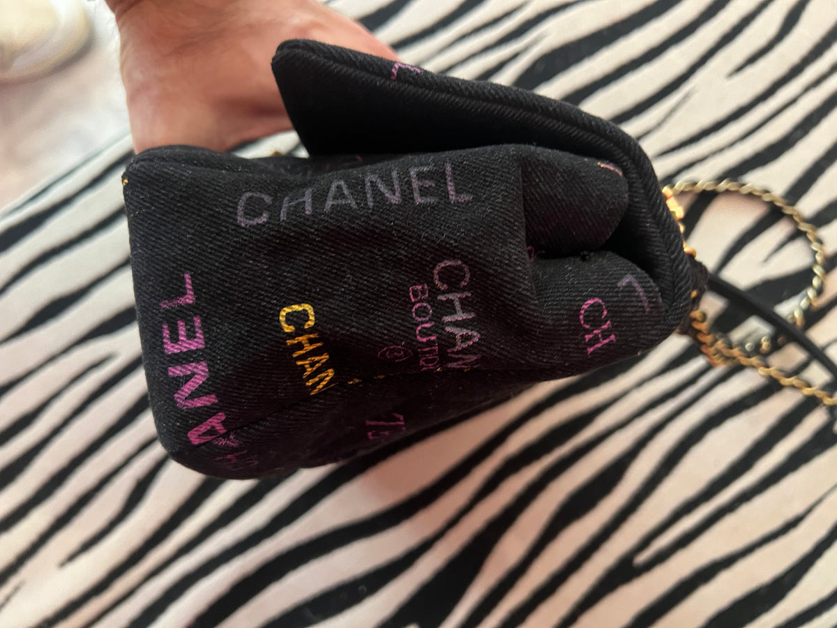 Chanel Black Denim Flap Bag