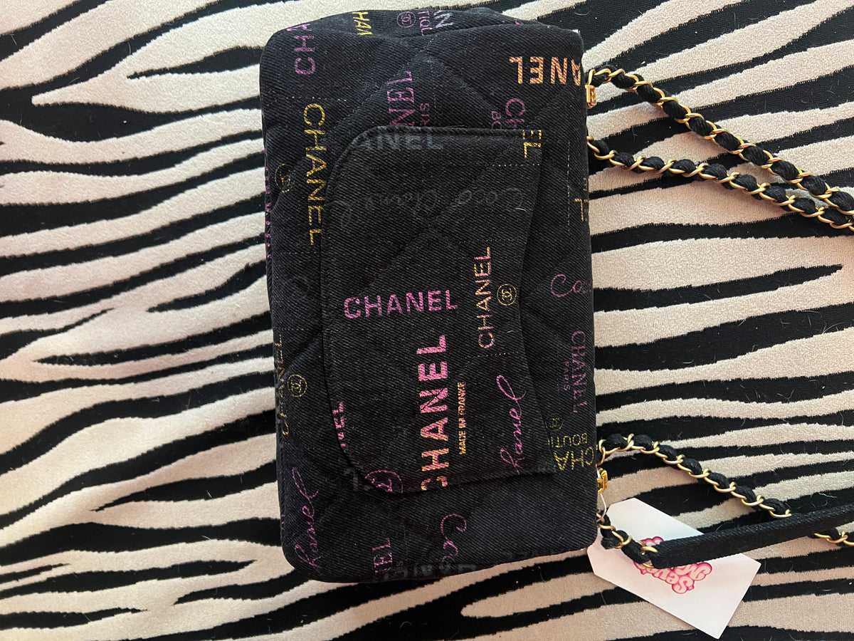 Chanel Black Denim Flap Bag