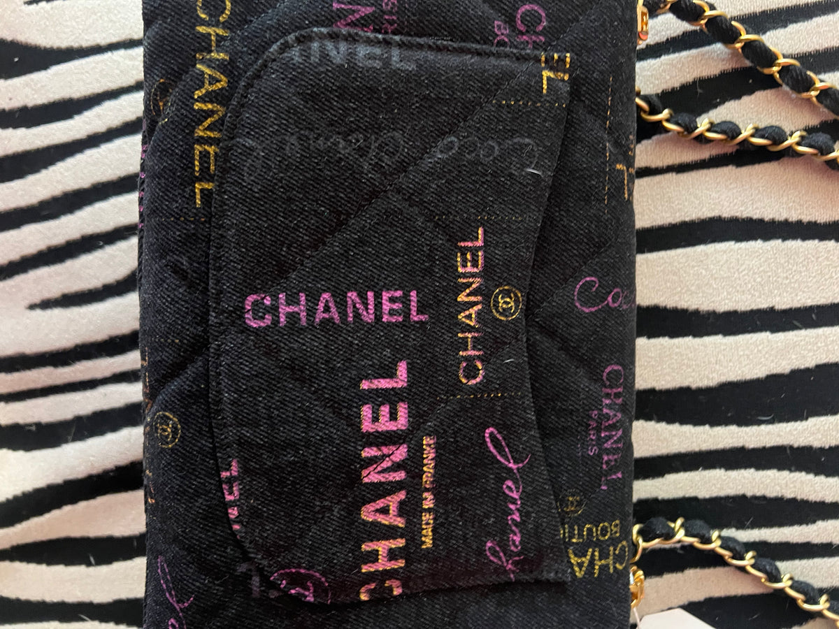 Chanel Black Denim Flap Bag