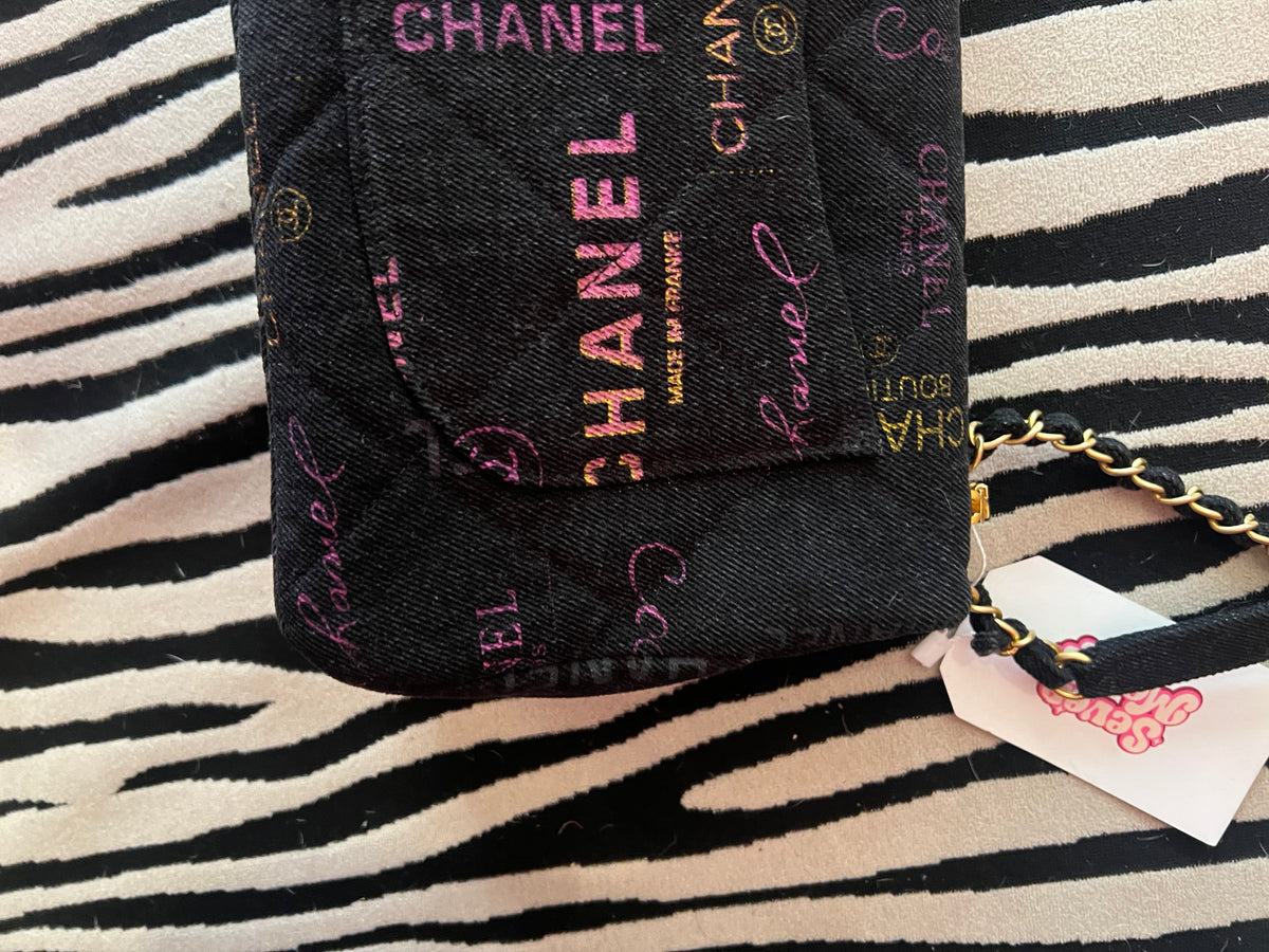 Chanel Black Denim Flap Bag