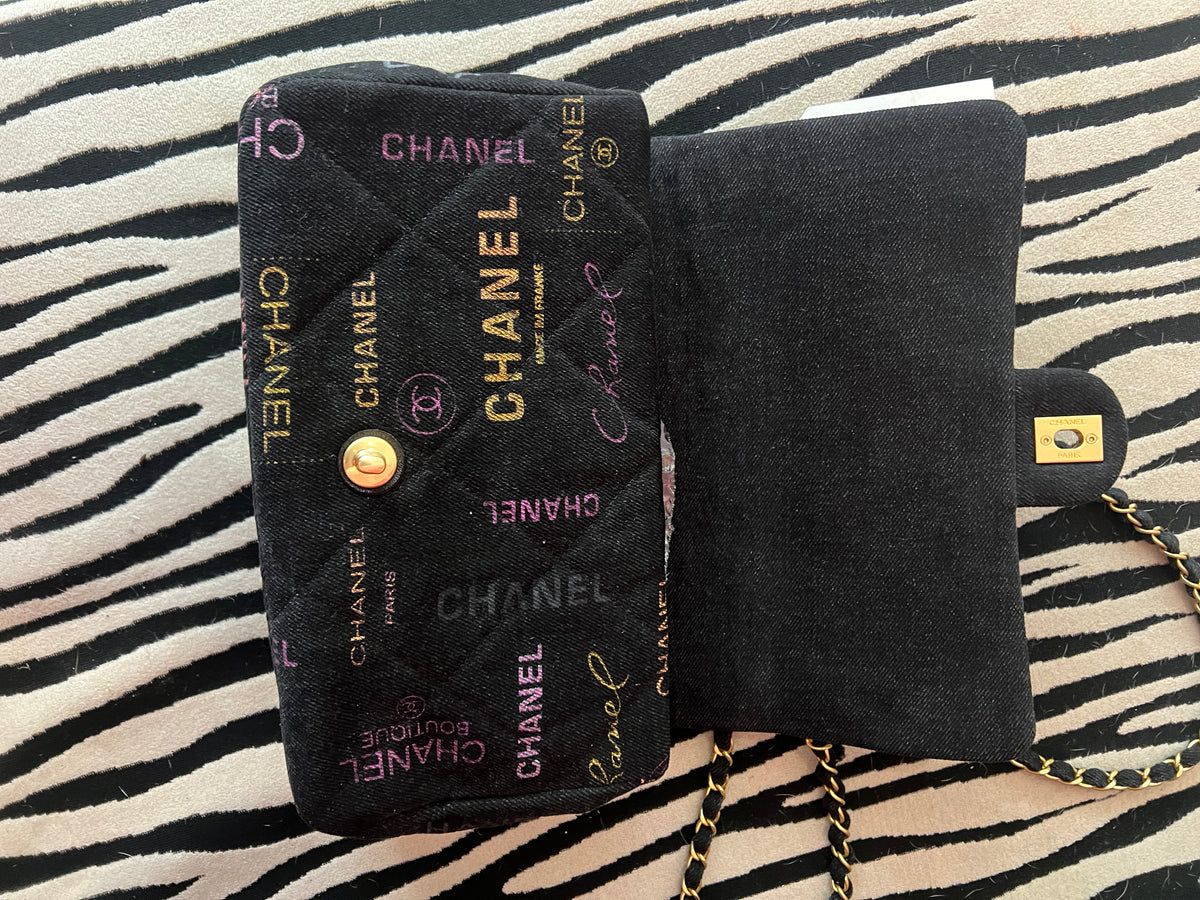 Chanel Black Denim Flap Bag