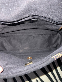 Chanel Black Denim Flap Bag