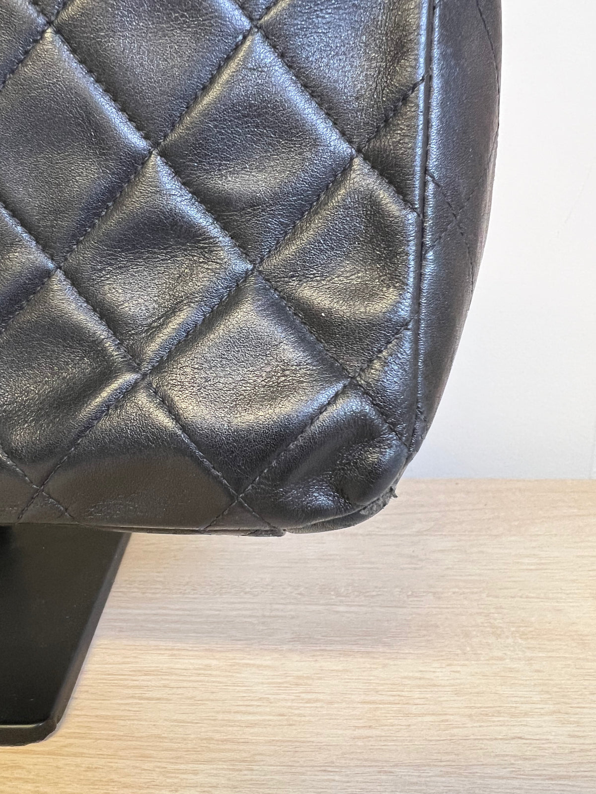 CHANEL Matelasse Lamb Skin Maxi Single Flap Bag