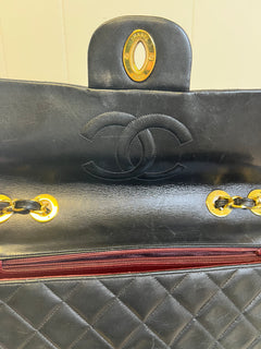 CHANEL Matelasse Lamb Skin Maxi Single Flap Bag