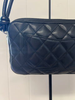 Chanel Cambon Ligne Black Quilted Lambskin Pochette Shoulder Bag