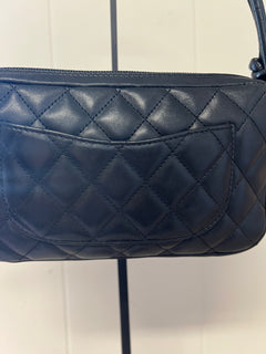 Chanel Cambon Ligne Black Quilted Lambskin Pochette Shoulder Bag