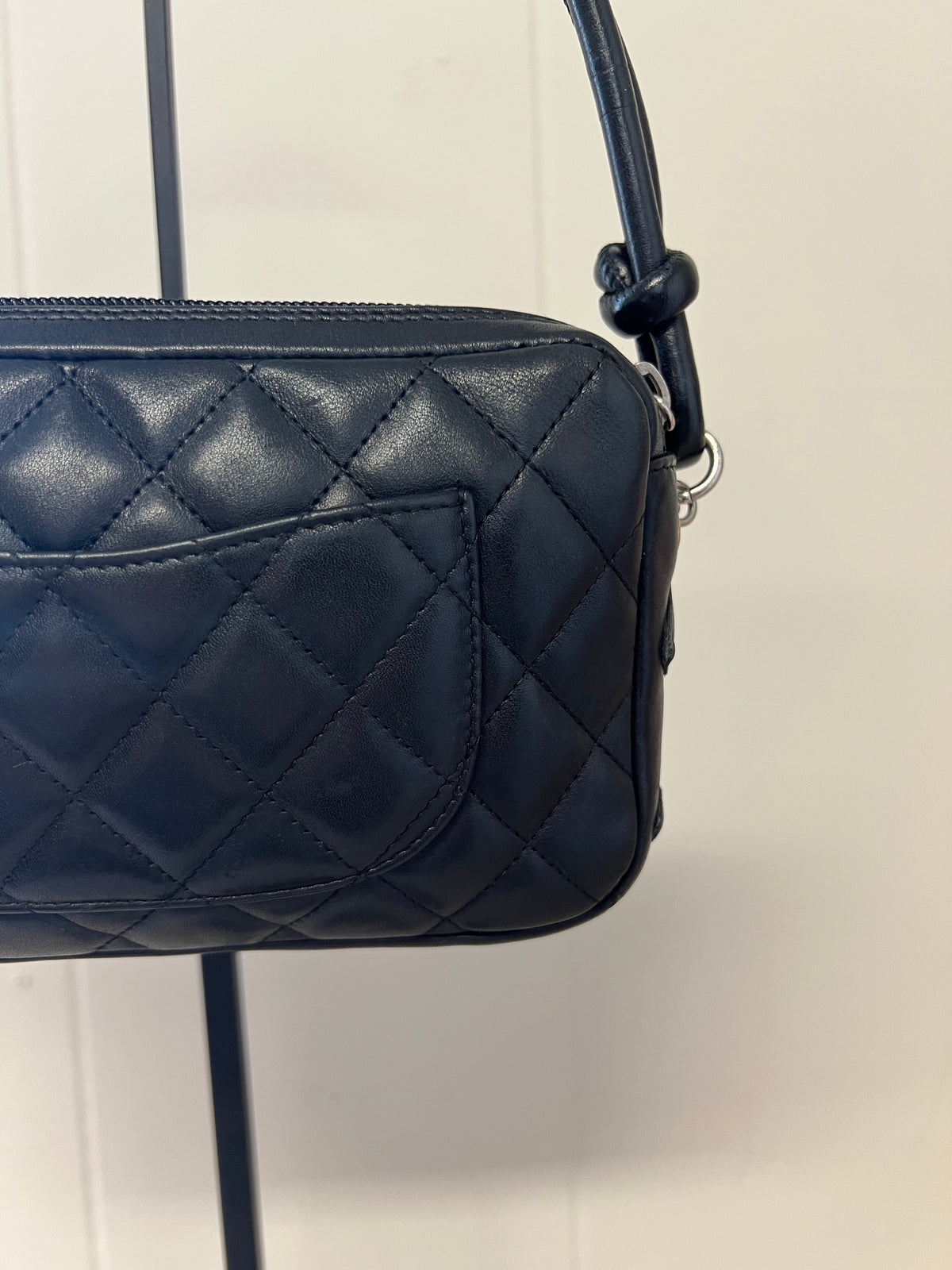 Chanel Cambon Ligne Black Quilted Lambskin Pochette Shoulder Bag
