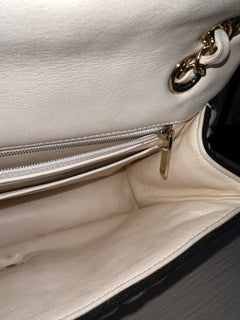 CHANEL Flap Bag Beige Woven Knit