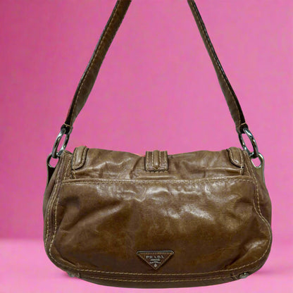Prada Gray Hobo Bag