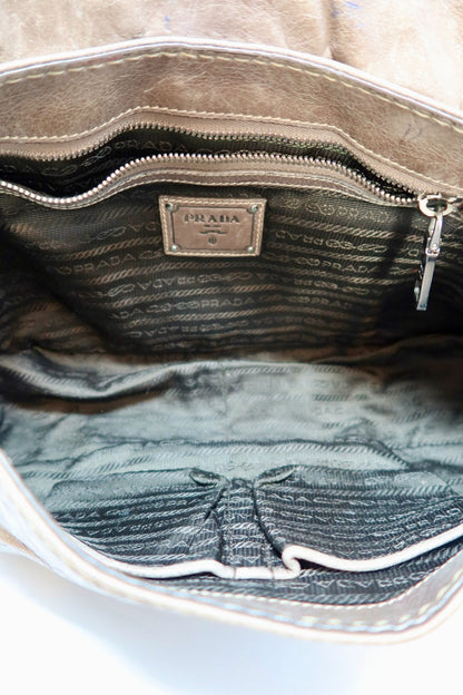 Prada Gray Hobo Bag