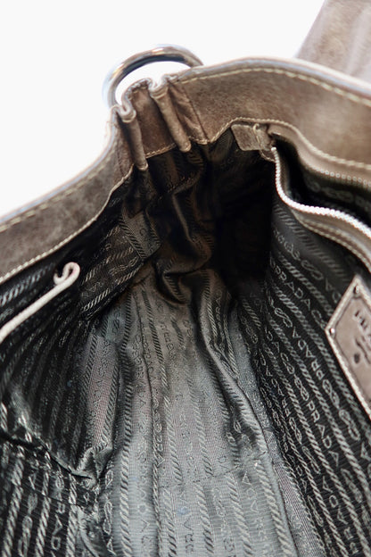 Prada Gray Hobo Bag