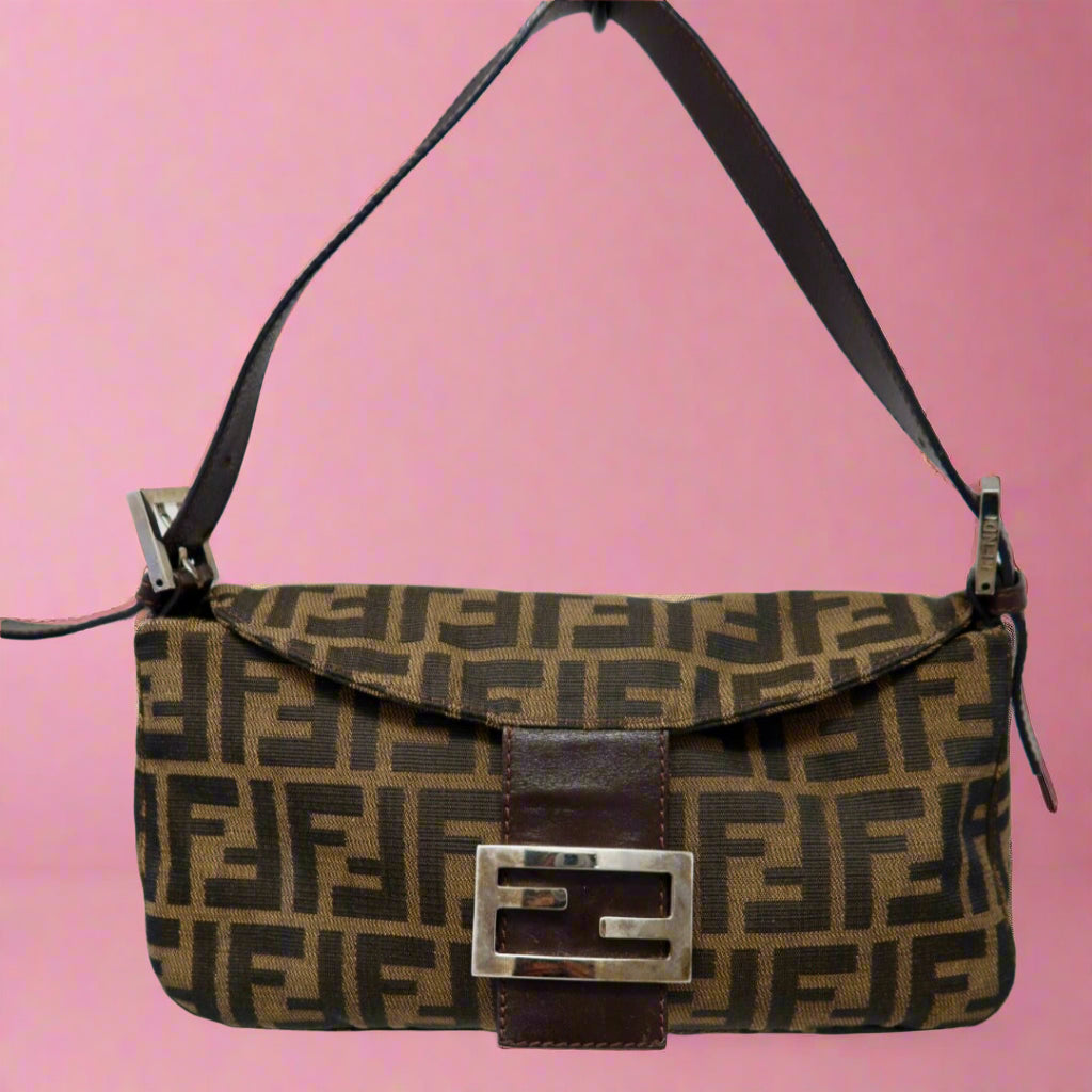 Fendi Zucca Canvas Baguette