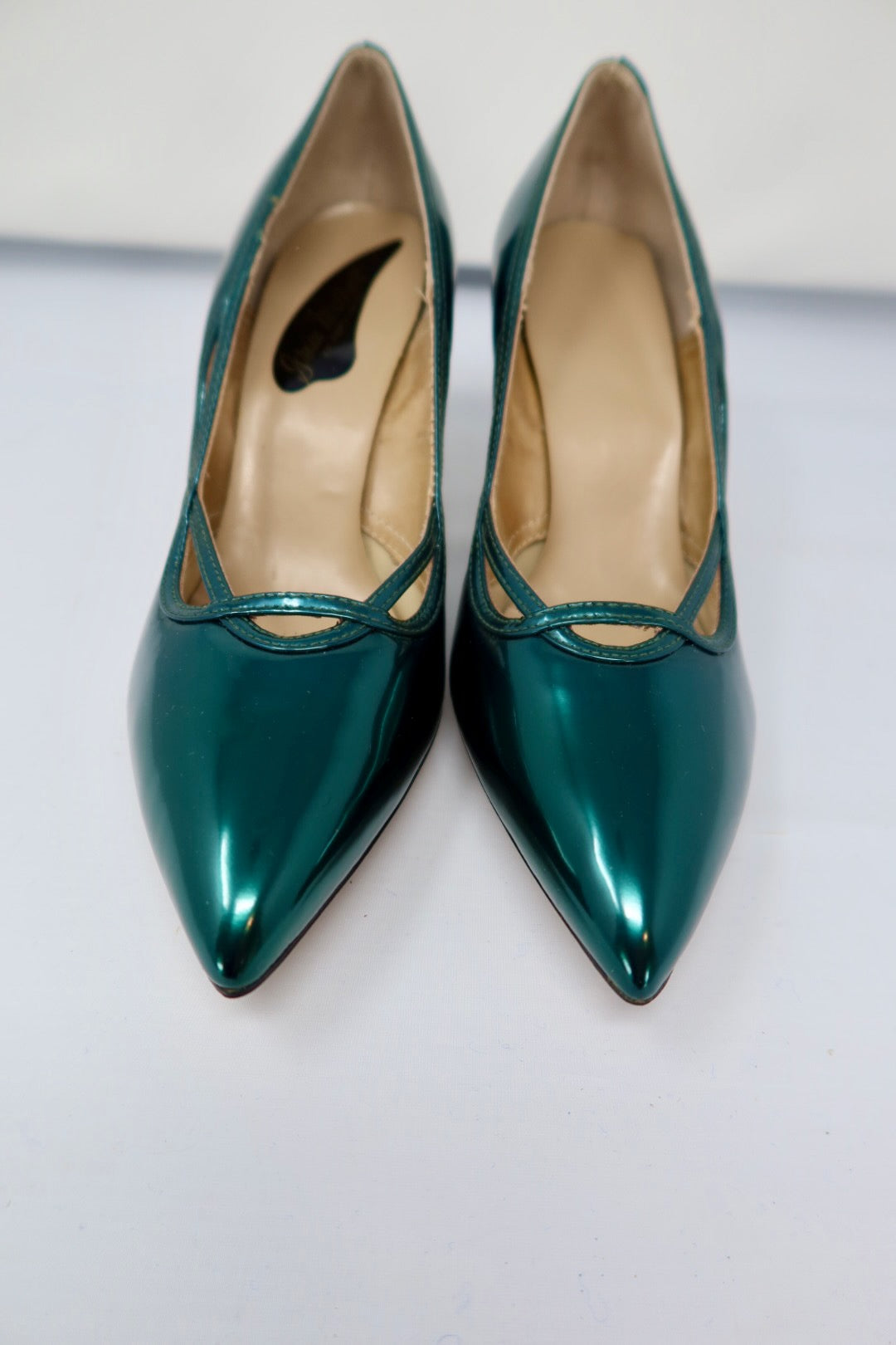 1950s Vintage Emerald Green Heels - 7 US