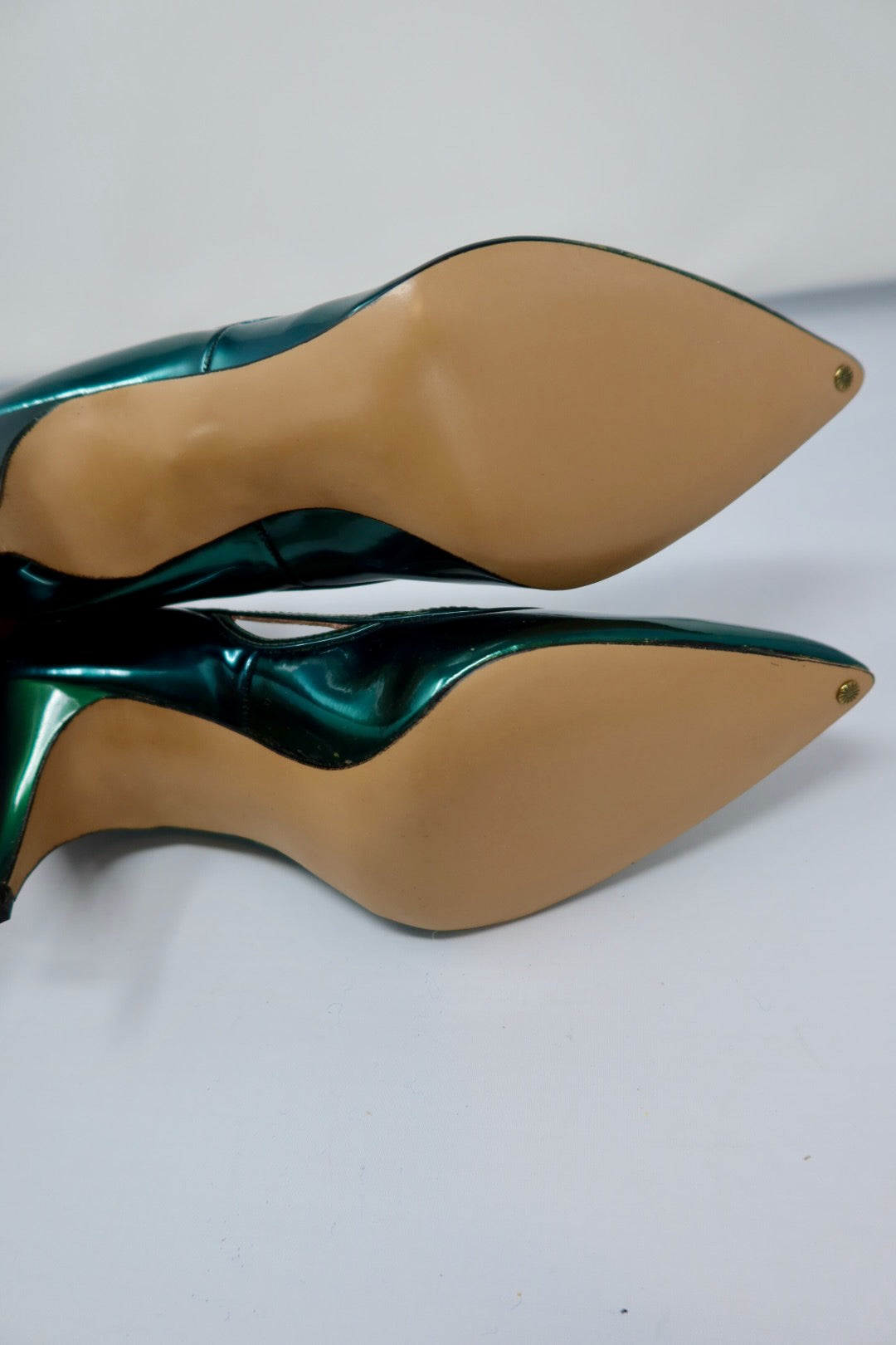 1950s Vintage Emerald Green Heels - 7 US