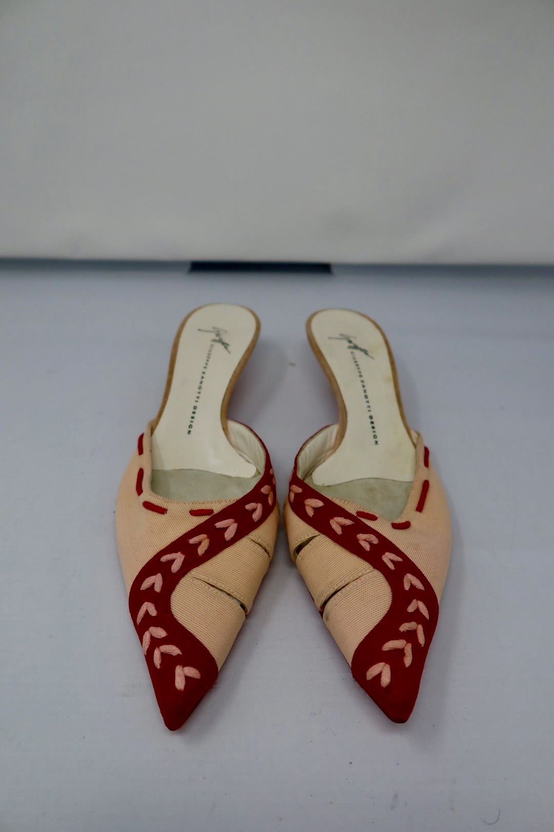 Giuseppe Zanotti Red and Pink Mules - 37 EU