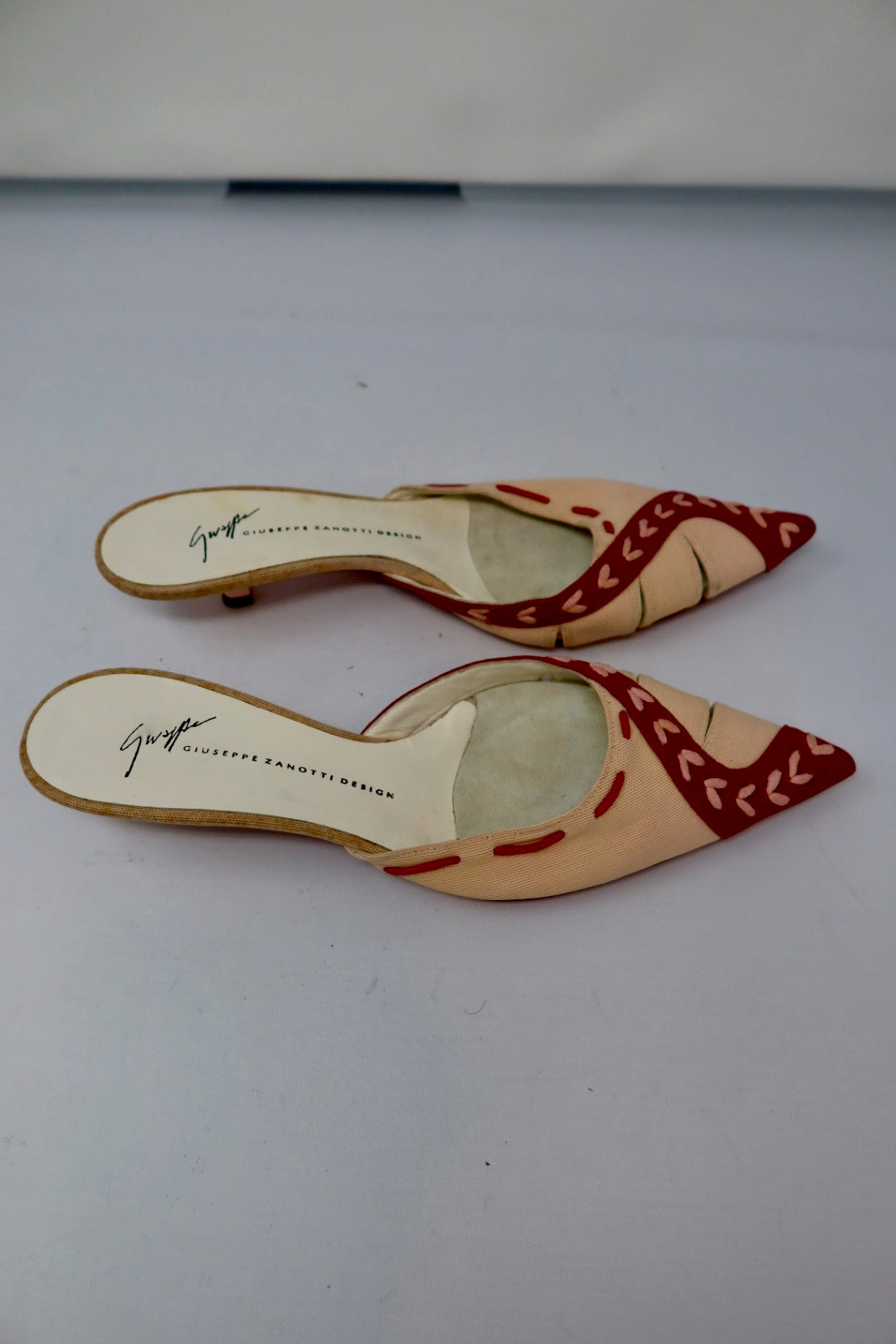 Giuseppe Zanotti Red and Pink Mules - 37 EU