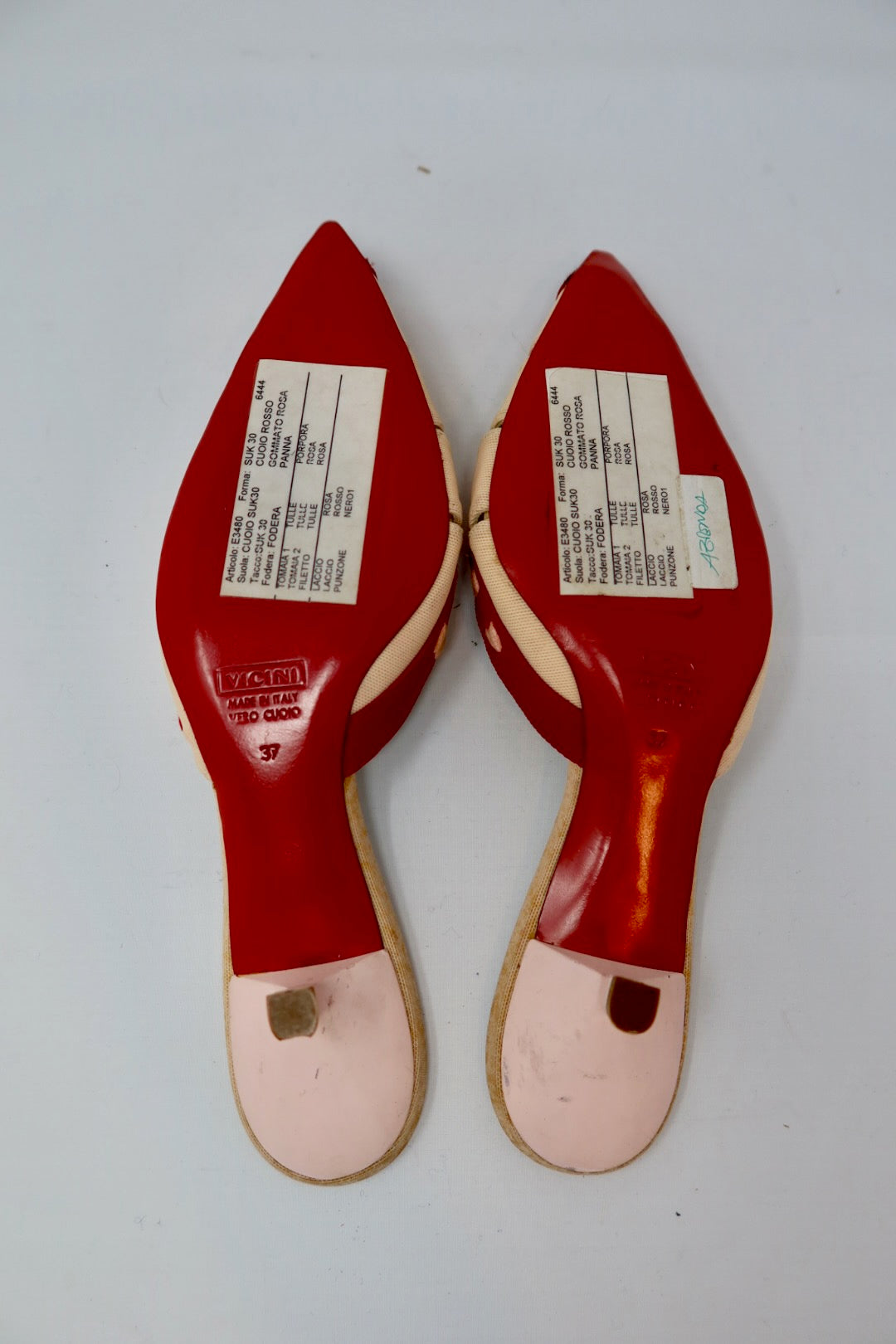 Giuseppe Zanotti Red and Pink Mules - 37 EU