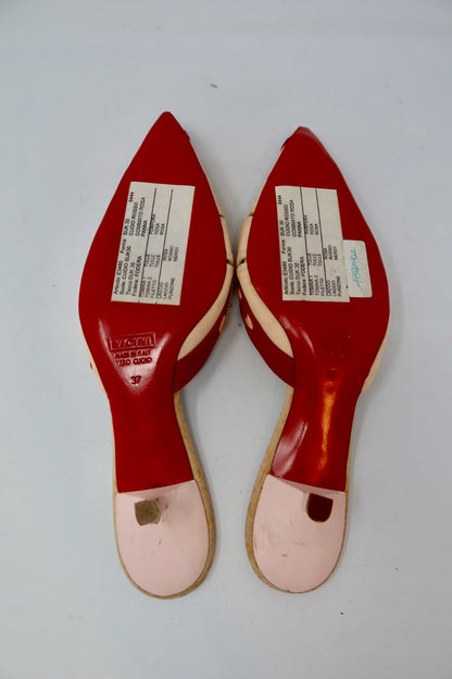 Giuseppe Zanotti Red and Pink Mules - 37 EU