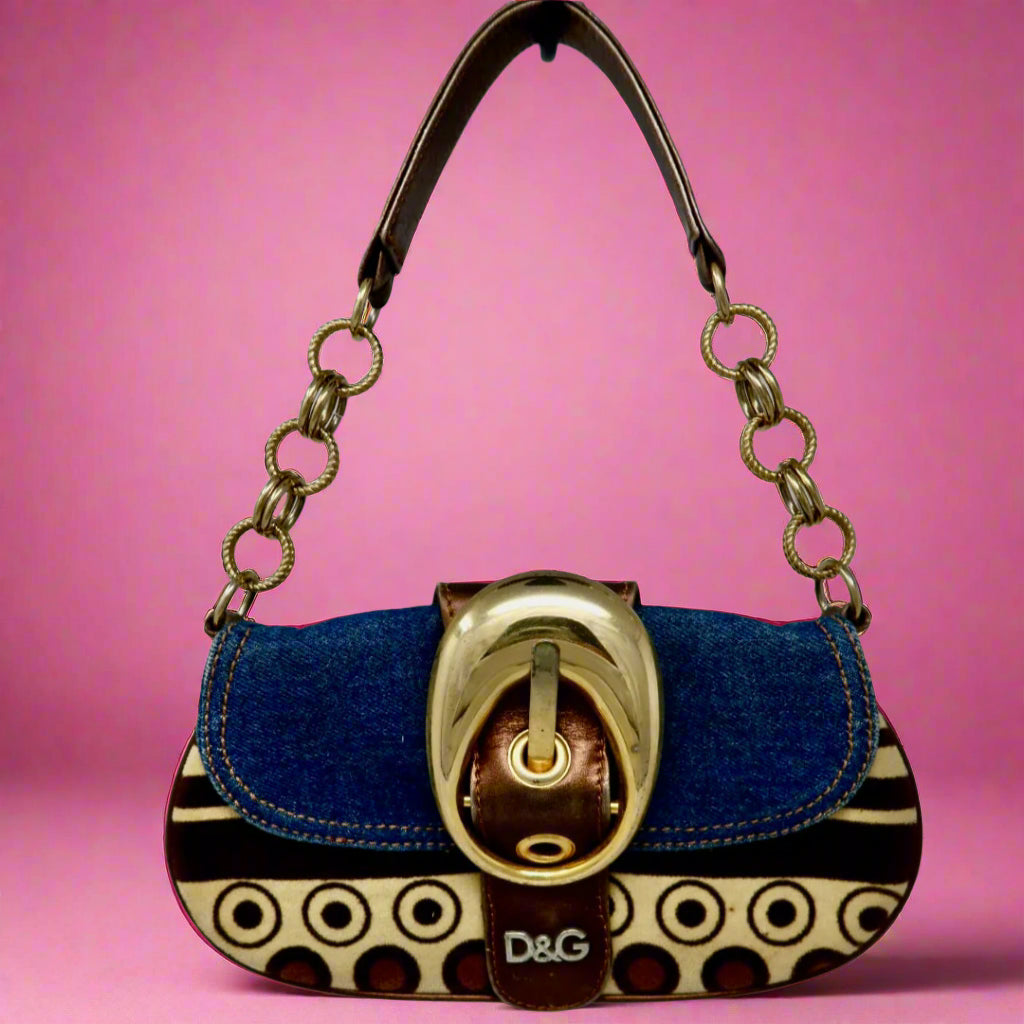 Dolce & Gabbana Multi Color Saddle