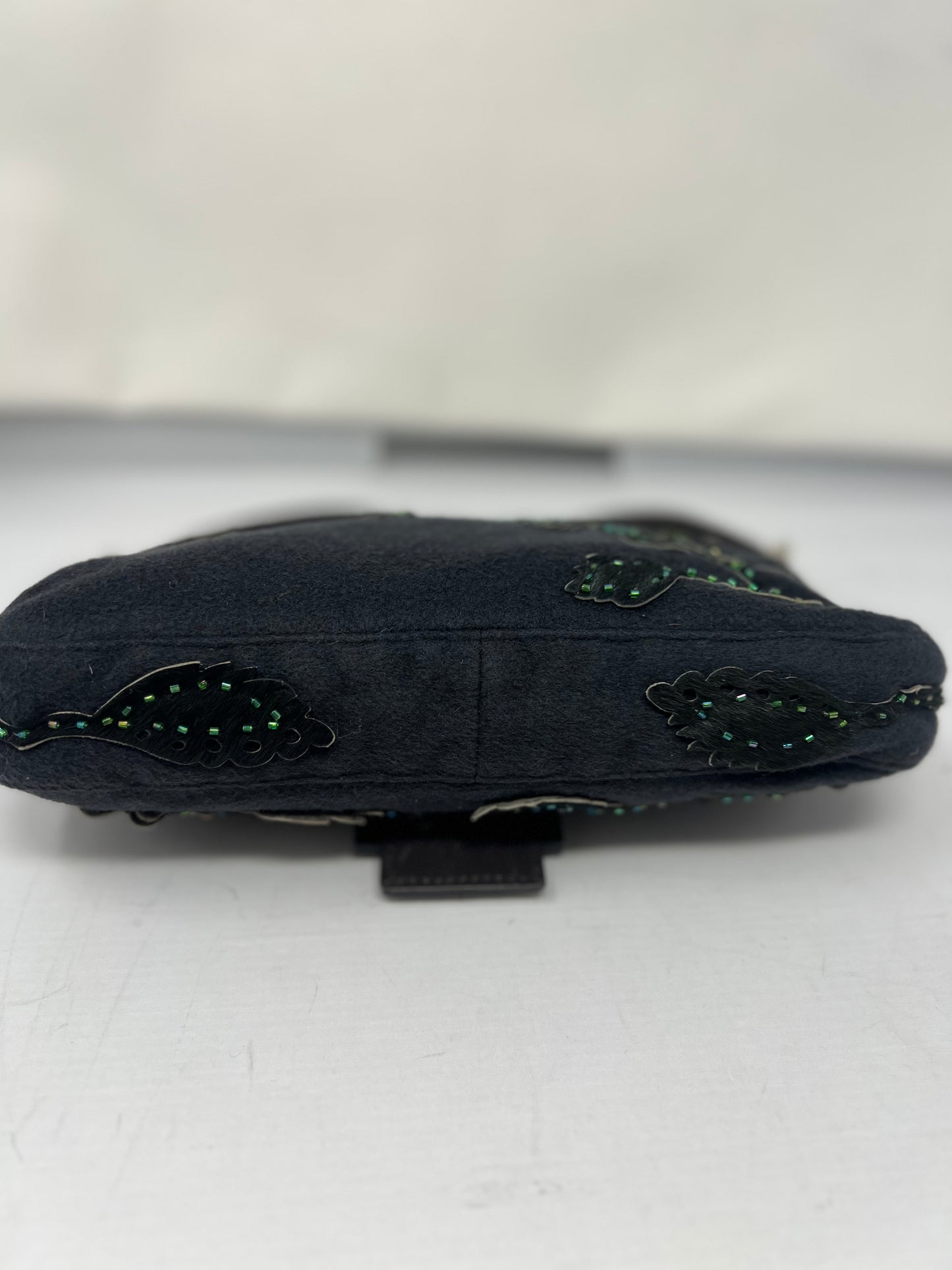 Fendi Beaded Baguette Black Cashmere Pony Hair