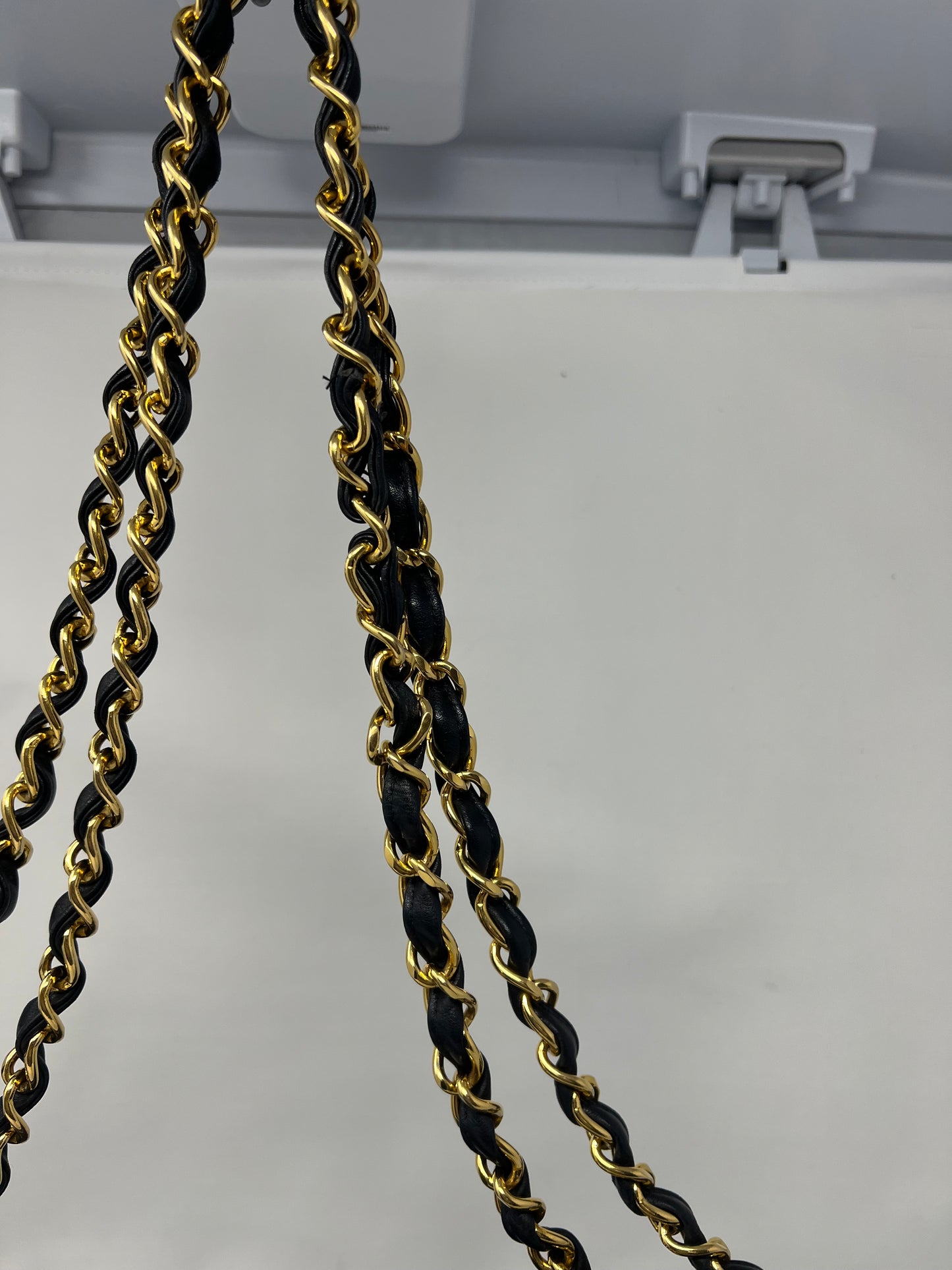 Chanel Large Timeless Classic Single Flap Matelassé Black Leather Chain Bag