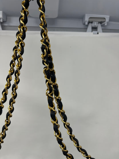 Chanel Large Timeless Classic Single Flap Matelassé Black Leather Chain Bag