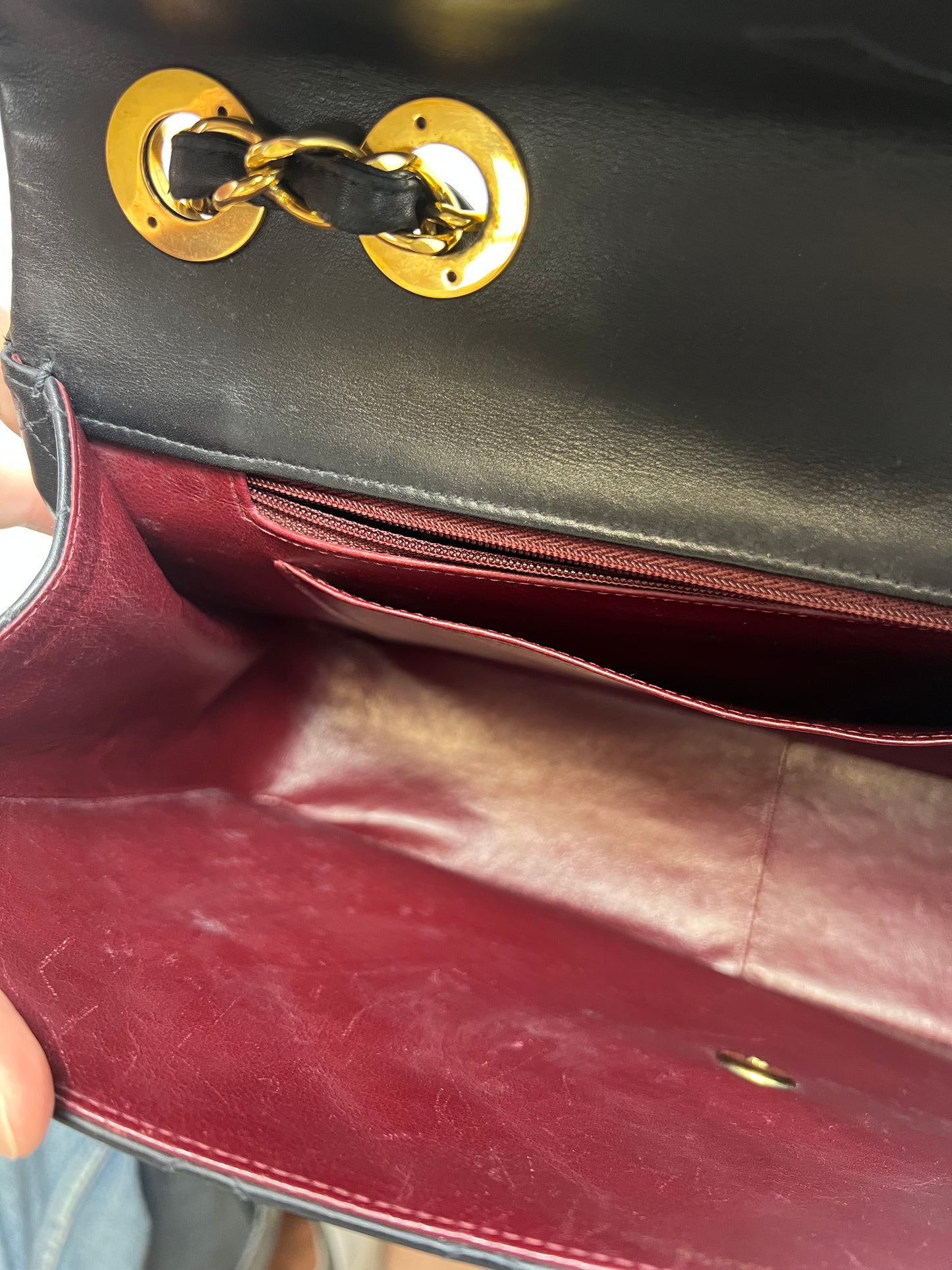 Chanel Large Timeless Classic Single Flap Matelassé Black Leather Chain Bag