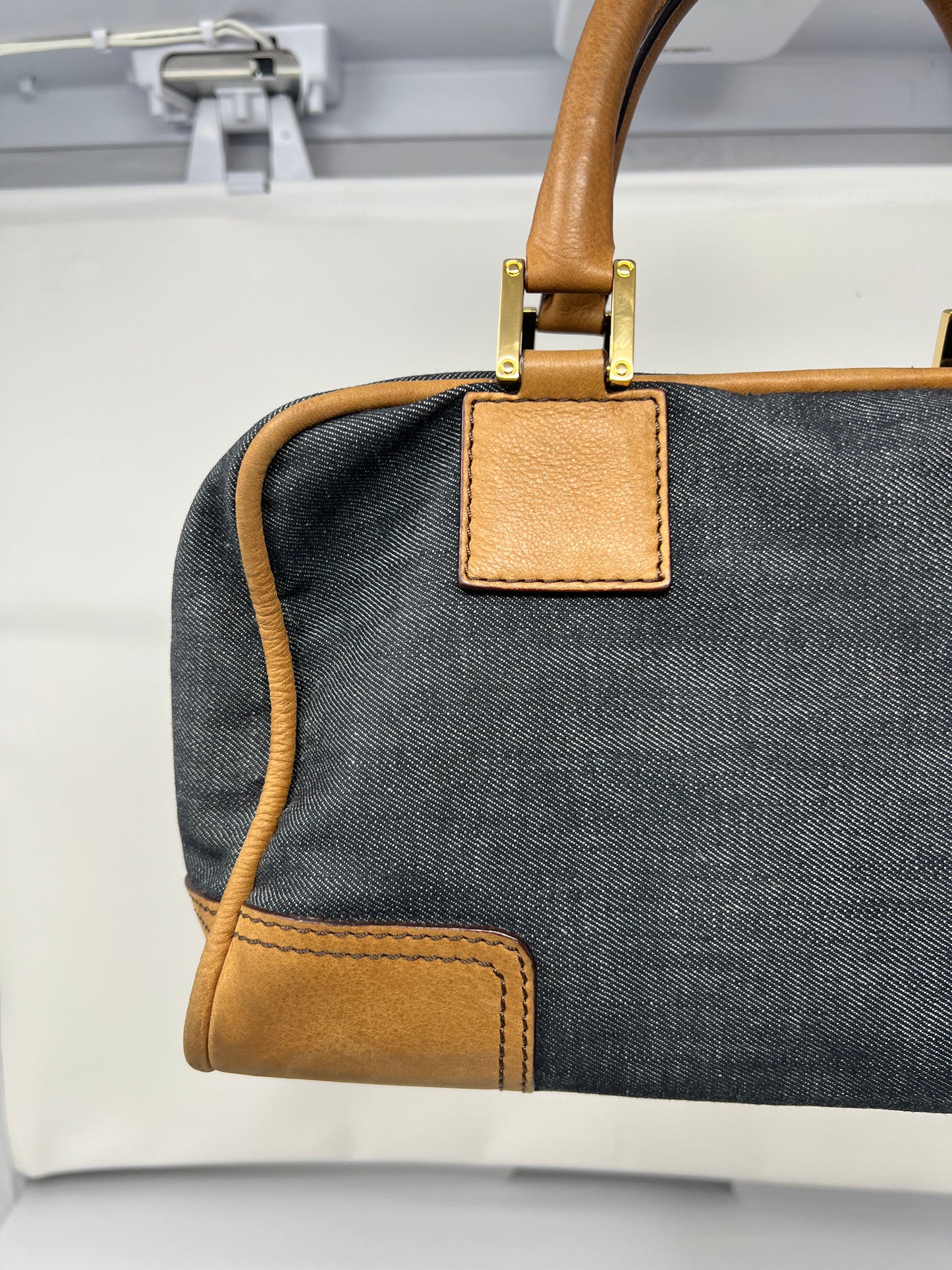 Loewe Amazona Blue Denim Embroidered Handbag Limited Edition Summer '07