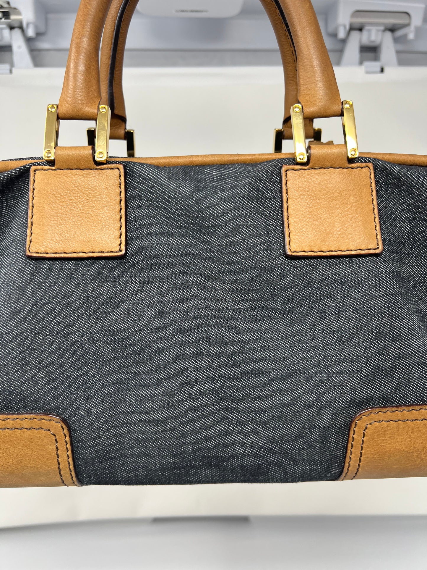 Loewe Amazona Blue Denim Embroidered Handbag Limited Edition Summer '07