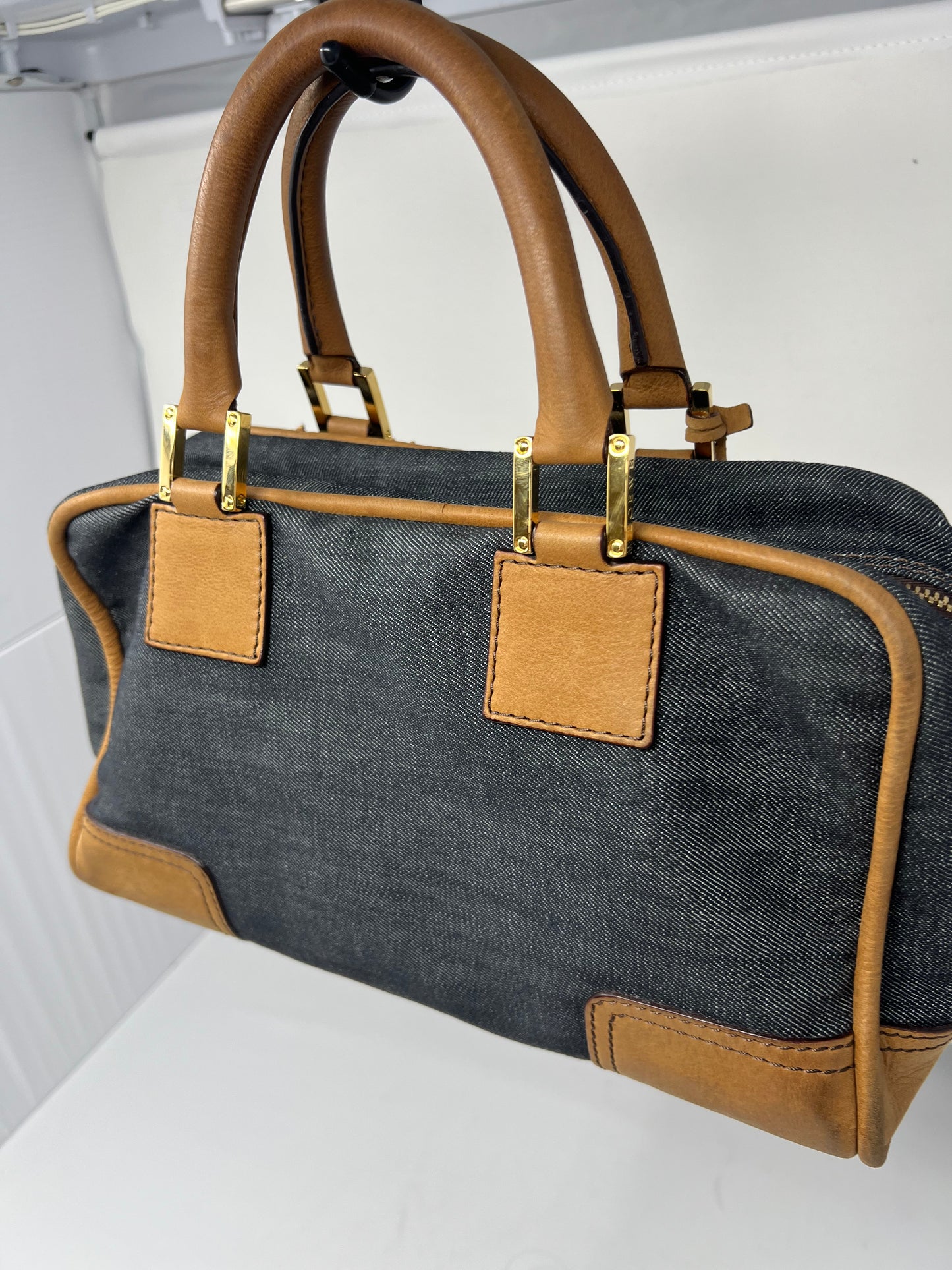 Loewe Amazona Blue Denim Embroidered Handbag Limited Edition Summer '07