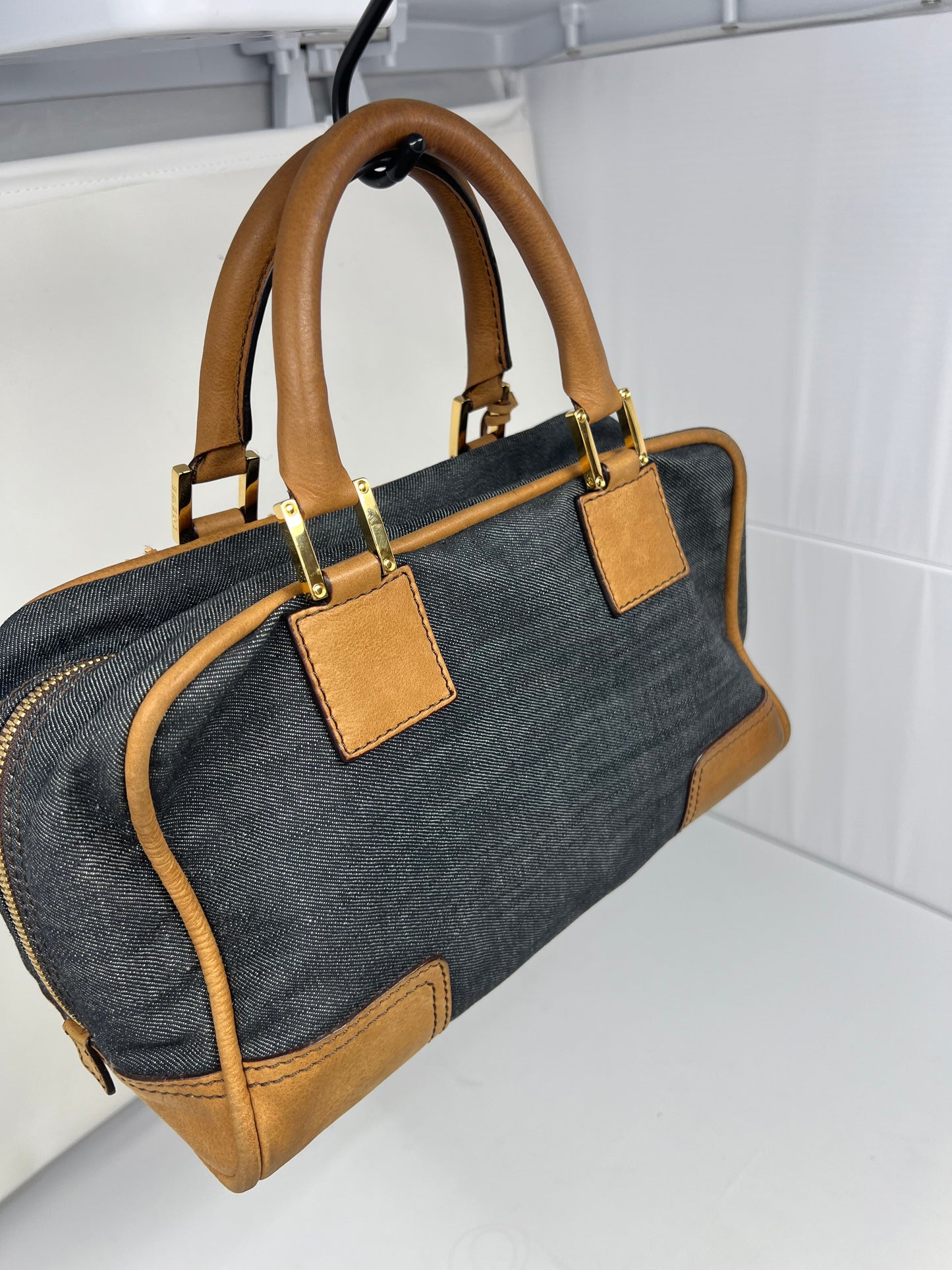 Loewe Amazona Blue Denim Embroidered Handbag Limited Edition Summer '07