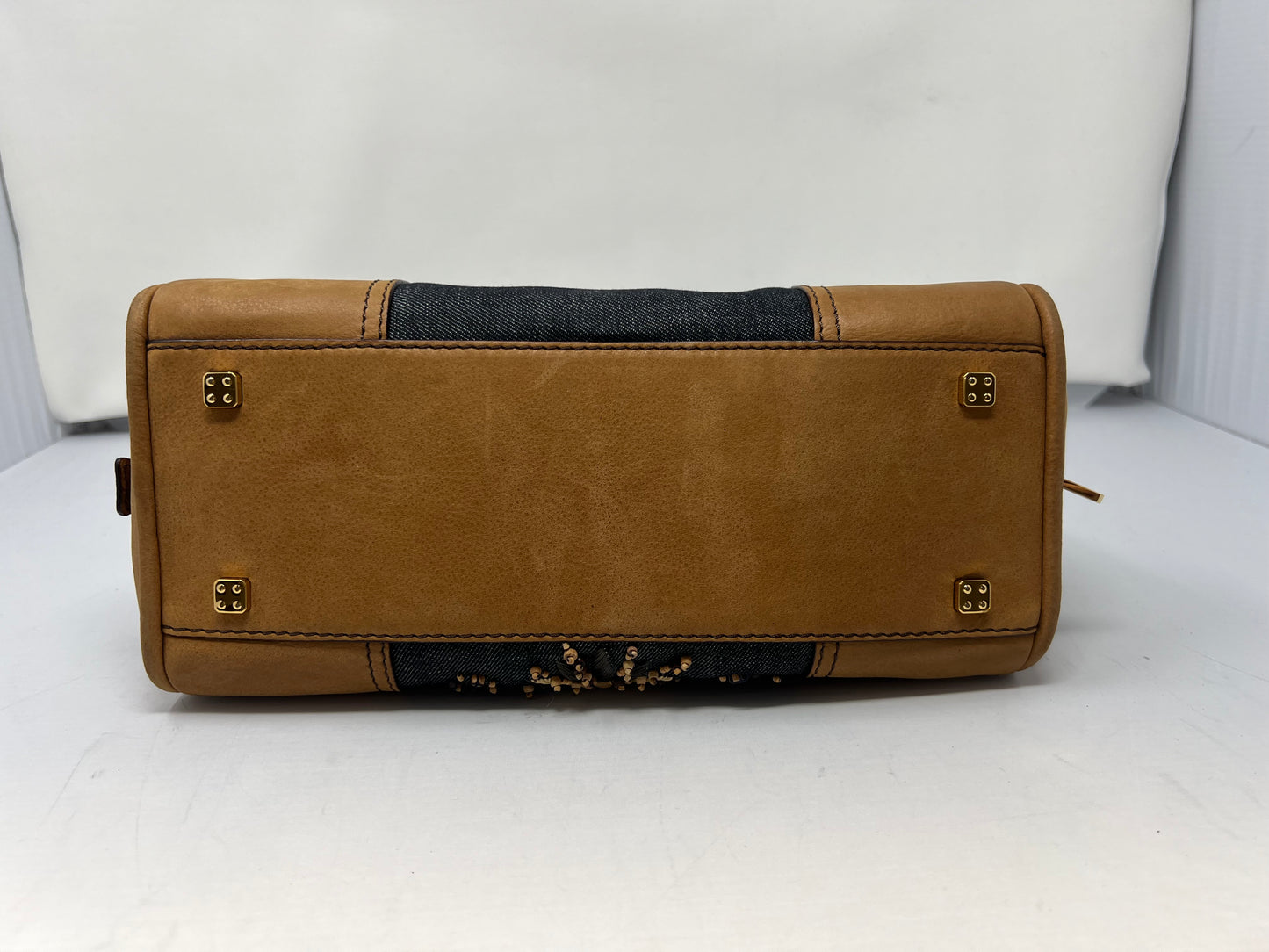 Loewe Amazona Blue Denim Embroidered Handbag Limited Edition Summer '07