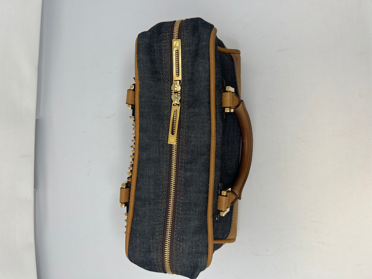 Loewe Amazona Blue Denim Embroidered Handbag Limited Edition Summer '07