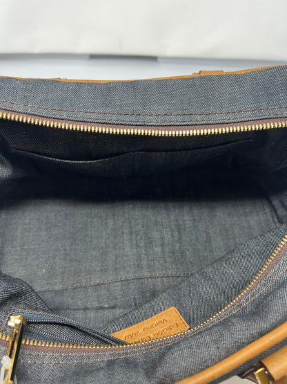 Loewe Amazona Blue Denim Embroidered Handbag Limited Edition Summer '07