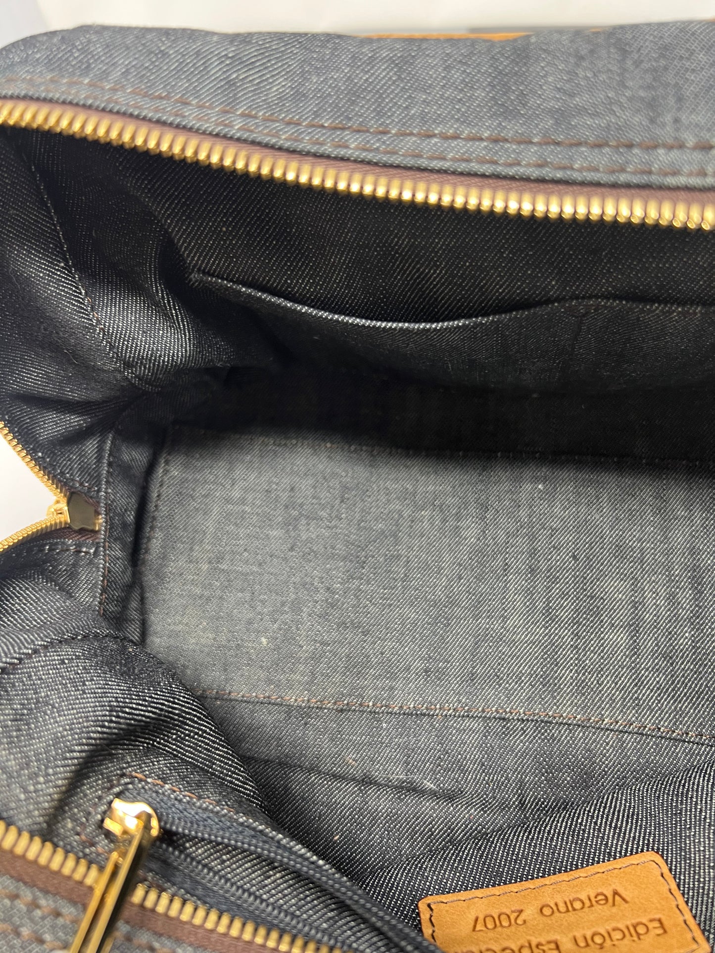 Loewe Amazona Blue Denim Embroidered Handbag Limited Edition Summer '07