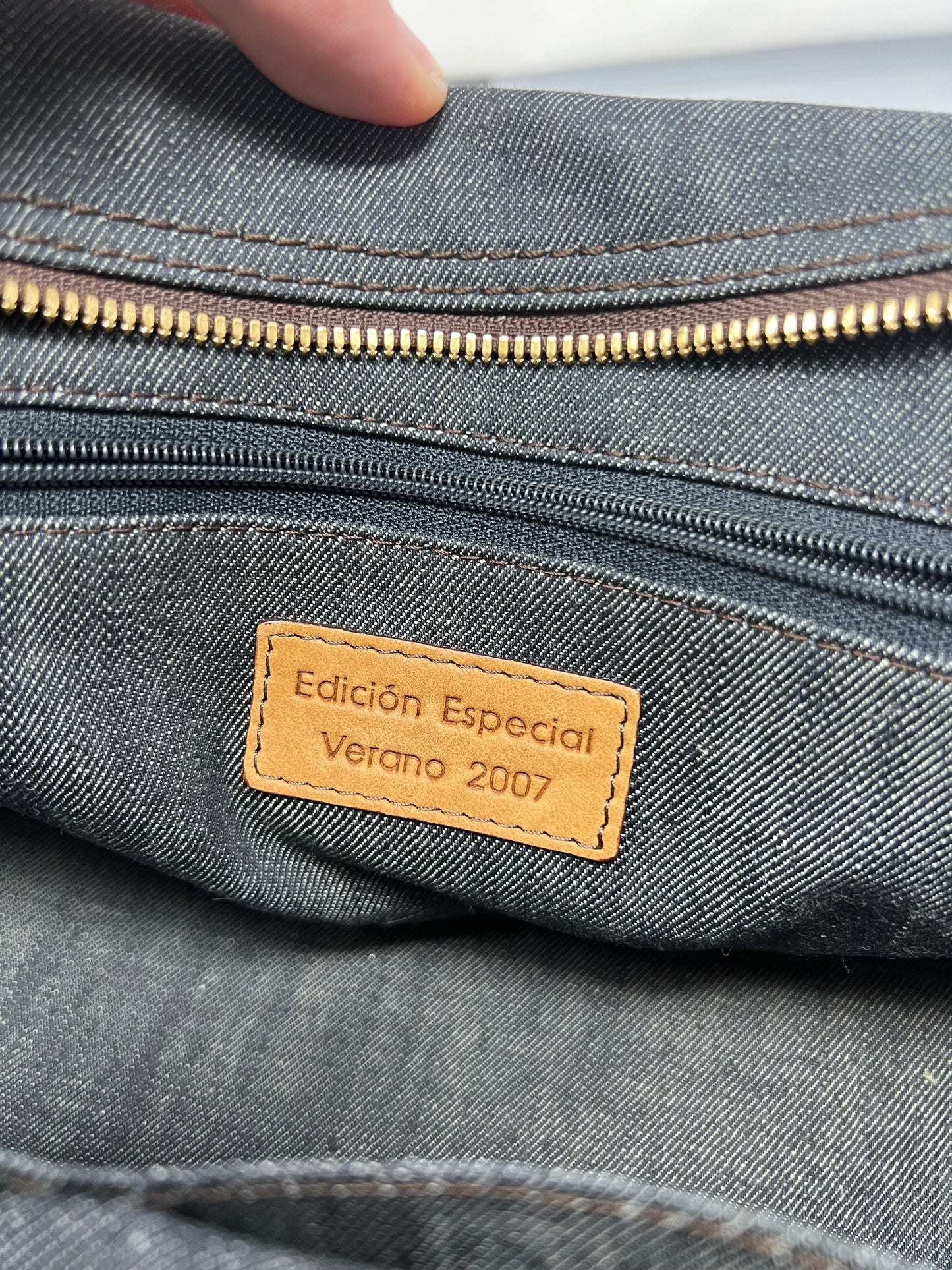 Loewe Amazona Blue Denim Embroidered Handbag Limited Edition Summer '07