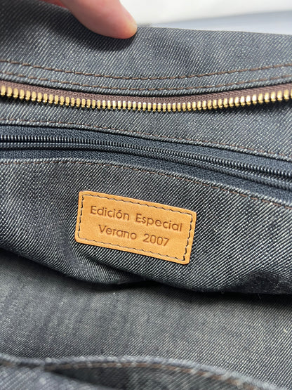 Loewe Amazona Blue Denim Embroidered Handbag Limited Edition Summer '07