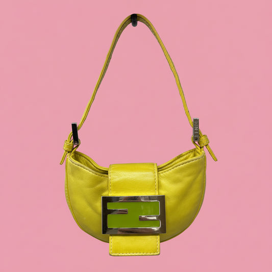 Fendi Yellow and green mini croissant