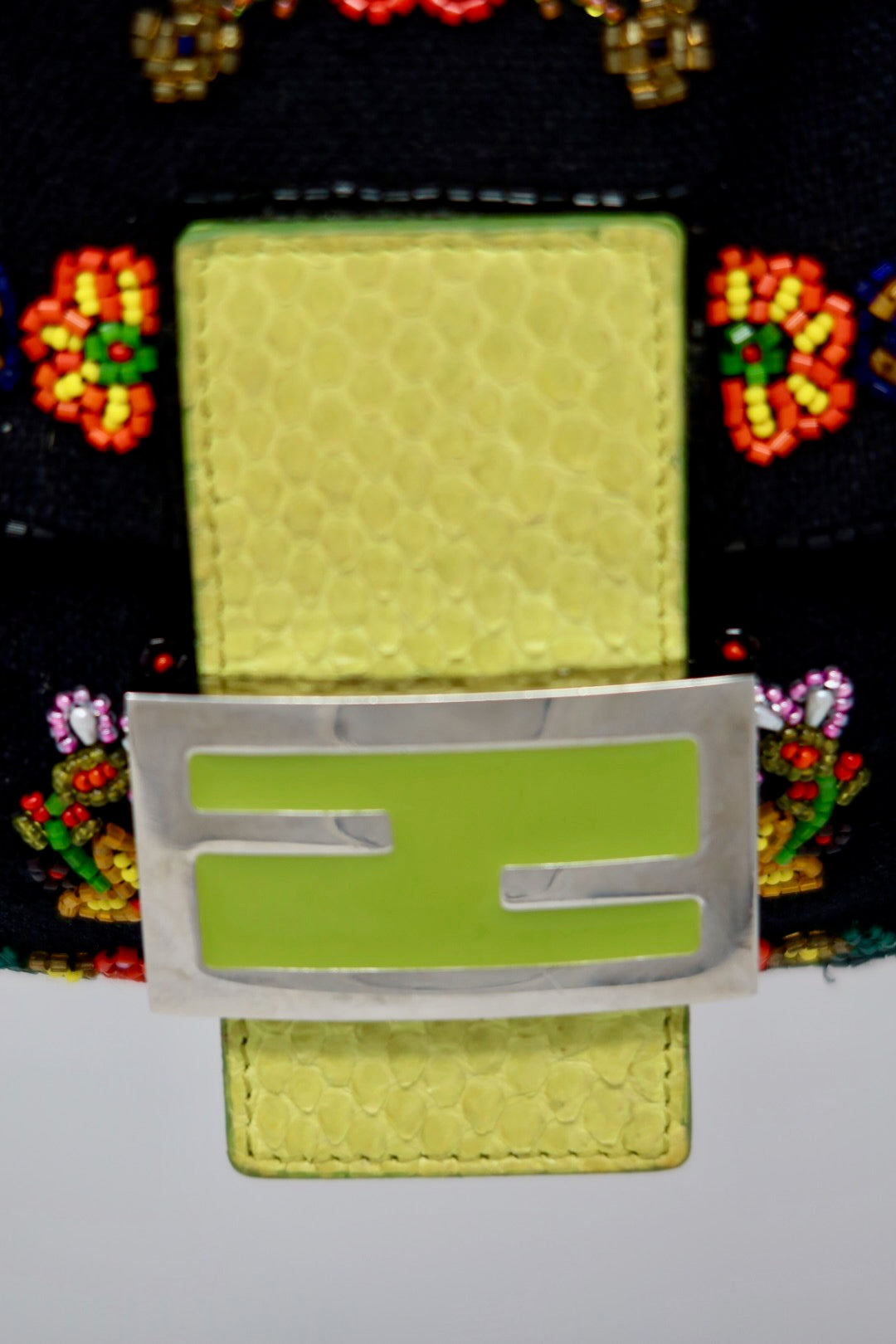 Fendi Baguette Beaded Floral