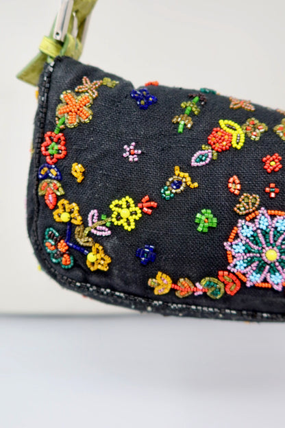 Fendi Baguette Beaded Floral