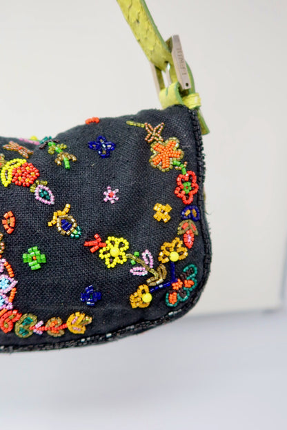 Fendi Baguette Beaded Floral