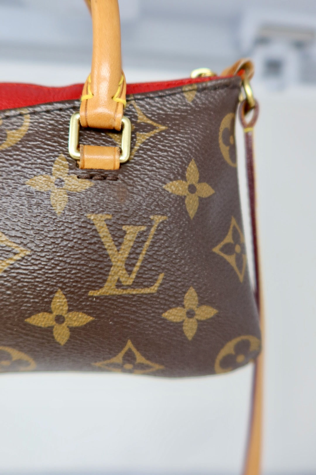 Louis Vuitton Monogram Nano Pallas Cherry