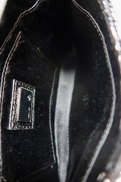 Fendi Beaded Black Baguette Mini