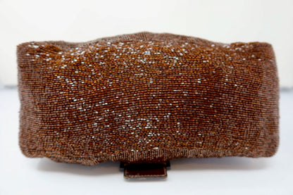 Fendi Mama Baugette Beaded Brown