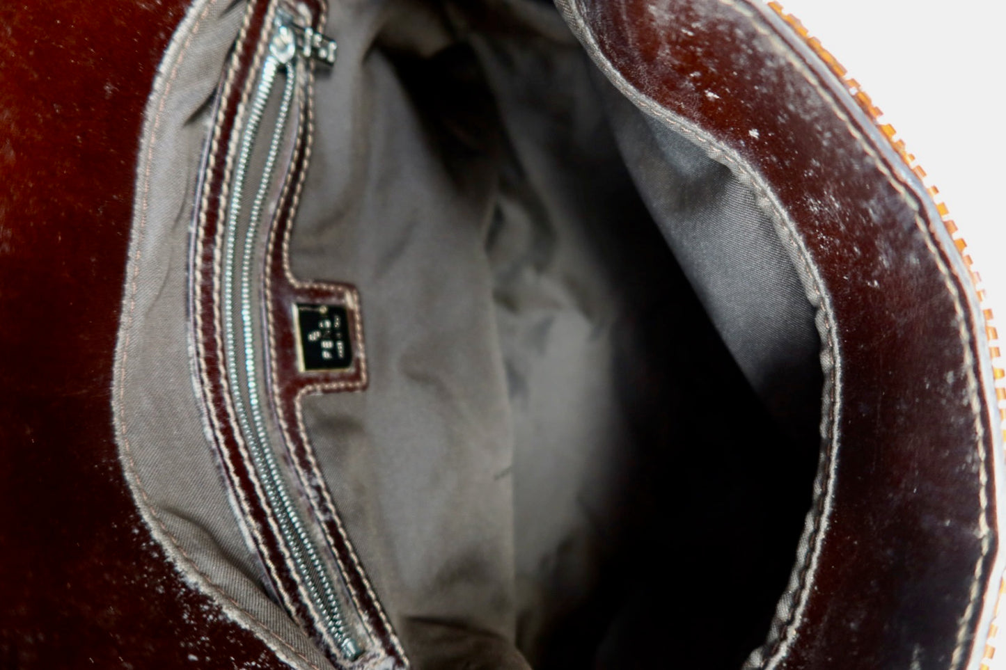 Fendi Mama Baugette Beaded Brown