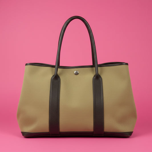 Hermes Garden Party Khaki Tote
