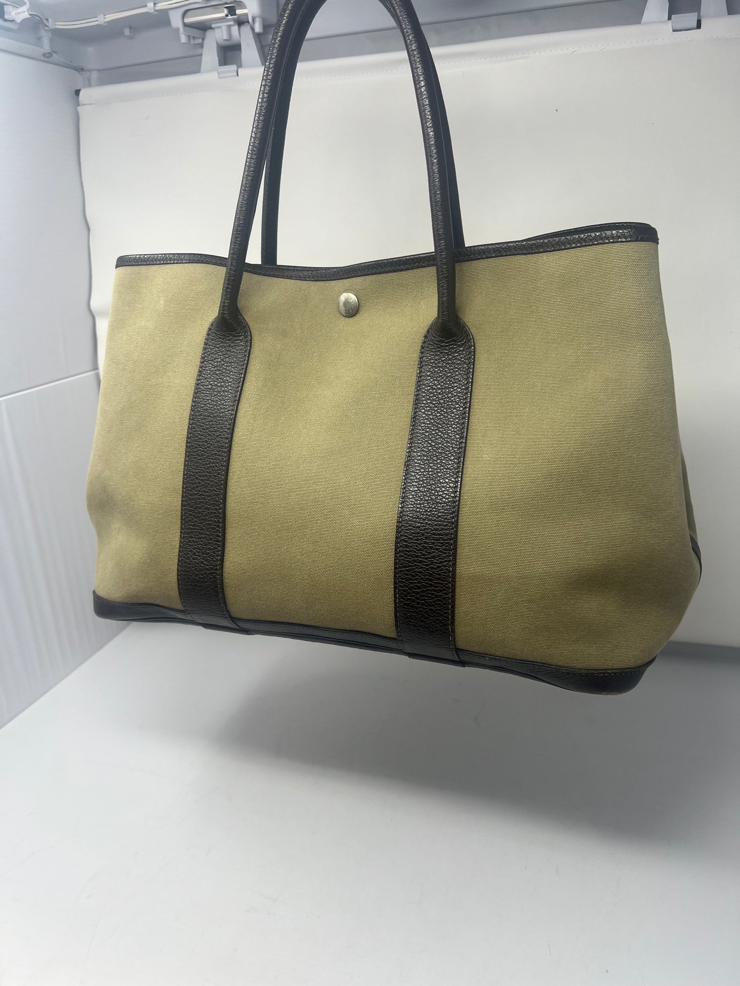 Hermes Garden Party Khaki Tote
